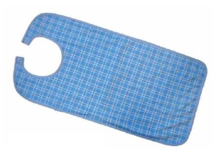 BABERO CUADRO AZUL CELESTE 45X90