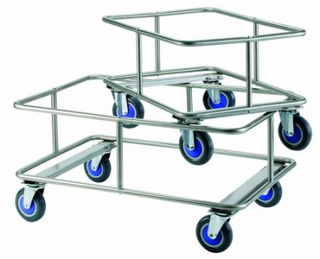 BASE RODANTE PARA CUBETA DE 250L. AC.INOX.18/8 SIN CUBETA B 1300/440