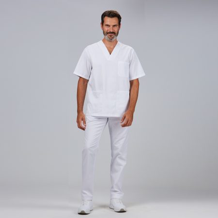 CONJUNTO PIJAMA UNISEX BLUSA CUELLO PICO + PANTALON GOMA ENTERA 841100