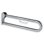 ASIDERO ABATIBLE EN ACERO INOX CON PORTARROLLO 70CM